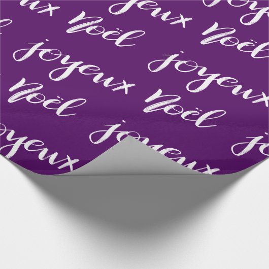 Handgeschriebener Skript-Feiertag | Joyeux Geschenkpapier (Ecke)