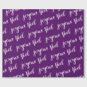 Handgeschriebener Skript-Feiertag | Joyeux Geschenkpapier (Flach)