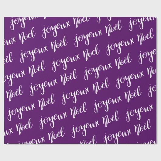 Handgeschriebener Skript-Feiertag | Joyeux Geschenkpapier (Flach)