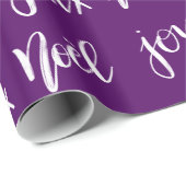 Handgeschriebener Skript-Feiertag | Joyeux Geschenkpapier (Rolleneckpunkt)