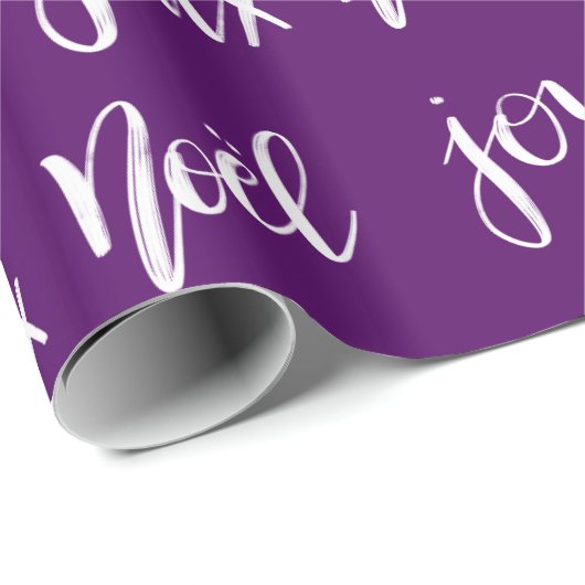 Handgeschriebener Skript-Feiertag | Joyeux Geschenkpapier (Rolleneckpunkt)