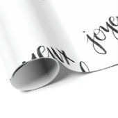 Handgeschriebener Skript-Feiertag Joyeux Geschenkpapier (Rolleneckpunkt)