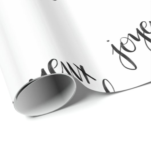 Handgeschriebener Skript-Feiertag Joyeux Geschenkpapier (Rolleneckpunkt)