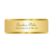 Handgeschriebener Skriptname Gold Template Elegant (Vorne)