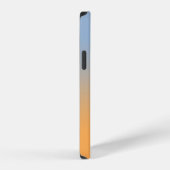 Handgeschriebener Skriptname Light Blue Orange Gra iPhone Hülle (Rechte Seite)