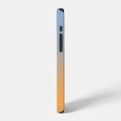 Handgeschriebener Skriptname Light Blue Orange Gra iPhone Hülle (Linke Seite)