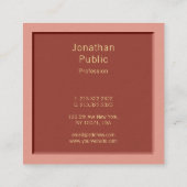 Handgeschriebener Skriptname Moderne elegante Vorl Quadratische Visitenkarte (Rückseite)