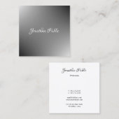 Handgeschriebener Skriptname Moderne Vorlage Elega Quadratische Visitenkarte (Vorne/Hinten)