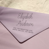 Handgeschriebener Skriptname und einfache Rücksend Gummistempel