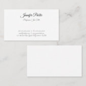 Handgeschriebener Skripttext Einfache Vorlage Mode Visitenkarte (Vorne/Hinten)