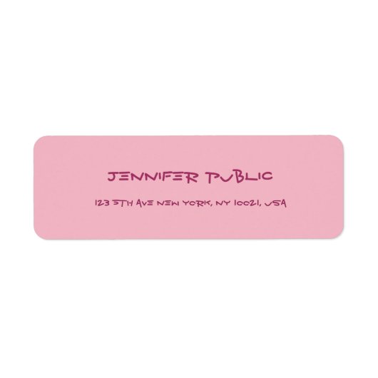 Handgeschriebener Skripttext Elegante Rosa Schlich (Vorne)