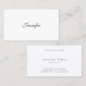 Handgeschriebener Skripttext Moderne, einfache Vor Visitenkarte (Vorne/Hinten)