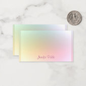 Handgeschriebener Skripttext Moderne farbige Vorla Mitteilungskarte (Vorderseite/Rückseite Beispiel)