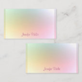 Handgeschriebener Skripttext Moderne farbige Vorla Mitteilungskarte (Vorne/Hinten)