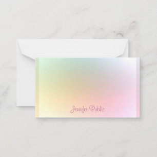 Handgeschriebener Skripttext Moderne farbige Vorla Mitteilungskarte