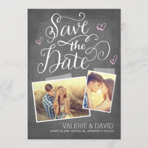 Handgeschriebener Snapshot, Save the Date 2-Foto
