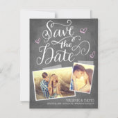 Handgeschriebener Snapshot, Save the Date 2-Foto Magneteinladung (Vorderseite)