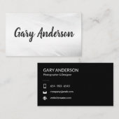 Handgeschriebener Stil | Abstrakter Hintergrund Visitenkarte (Vorne/Hinten)