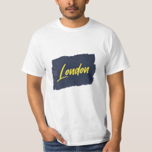 Handgeschriebener T - Shirt für gelbe Typografie