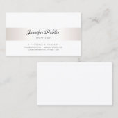 Handgeschriebener Text Moderne, elegante, einfache Visitenkarte (Vorne/Hinten)