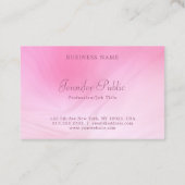Handgeschriebener Text Moderne elegante rosa Vorla Visitenkarte (Rückseite)