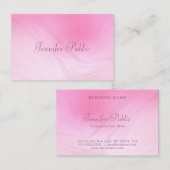 Handgeschriebener Text Moderne elegante rosa Vorla Visitenkarte (Vorne/Hinten)