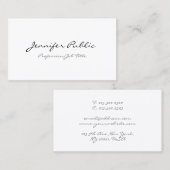 Handgeschriebener Text Moderne Minimalistische Vor Visitenkarte (Vorne/Hinten)