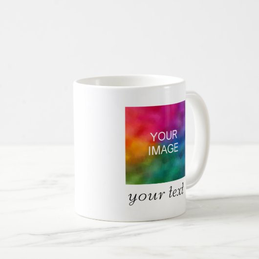 Handgeschriebener Text oder benutzerdefinierte Fot Kaffeetasse (VorderseiteRechts)