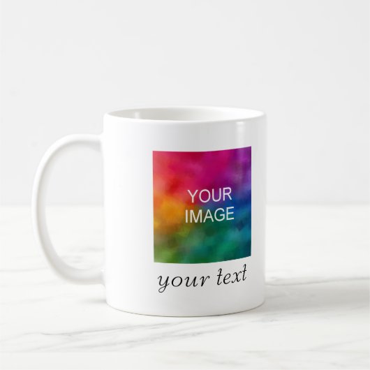 Handgeschriebener Text oder benutzerdefinierte Fot Kaffeetasse (Links)