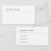 Handgeschriebener Text Stilvoll Design Minimalisti Visitenkarte (Vorne/Hinten)