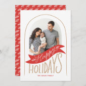 handgeschriebener Urlaubsattelbanner Feiertagskarte (Vorne/Hinten)