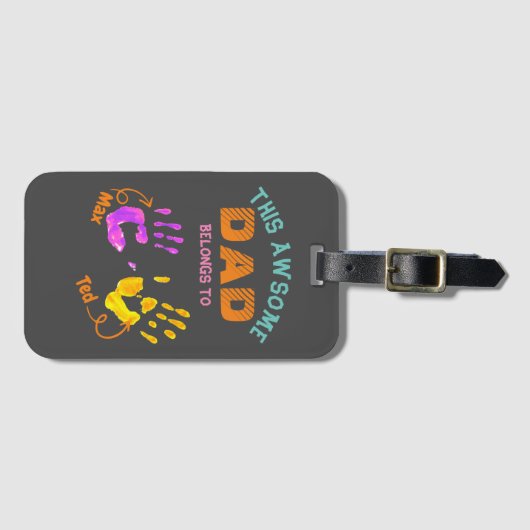 Handgeschriebener Vater Vater Sohn Kind Geschenk Gepäckanhänger (Vorderseite (Horizontal))