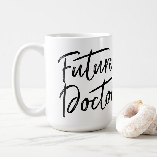 Handgeschriebener zukünftiger Doktor Kaffeetasse (Mit Donut)