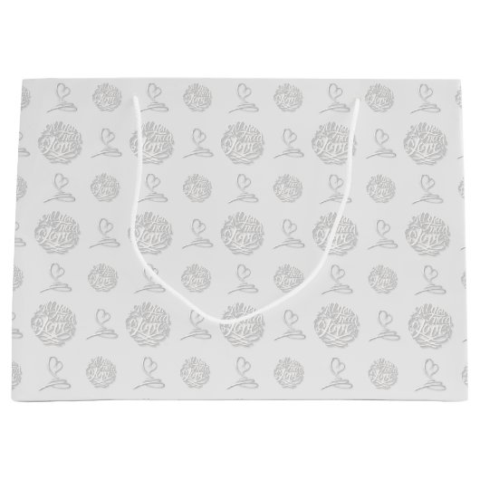 Handgeschriebenes Alles, was Sie brauchen, ist Lie Große Geschenktüte (Vorderseite)