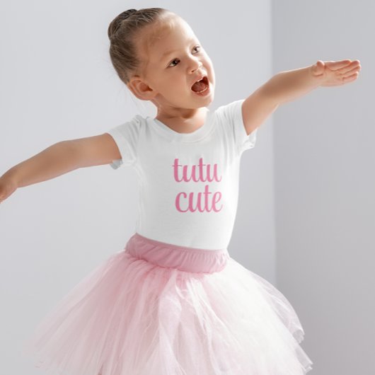 Handgeschriebenes ästhetisches Pink Tutu Niedlich Baby Strampler