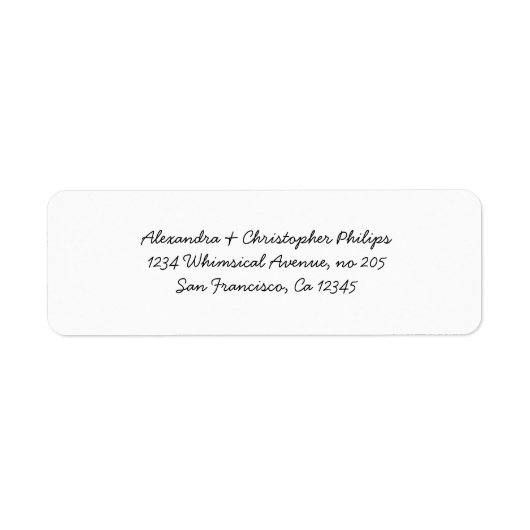 Handgeschriebenes Aussehen Einfache Rücksendeadres (Vorne)