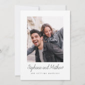 Handgeschriebenes Black l Foto Save the Date Einla Einladung (Rückseite)