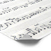 Handgeschriebenes Blatt Music Song Poster (Ecke)