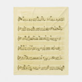 Handgeschriebenes Blatt Musik Song Notes Antique I Fleecedecke (Vorderseite)