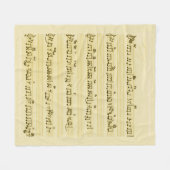 Handgeschriebenes Blatt Musik Song Notes Antique I Fleecedecke (Vorderseite (Horizontal))