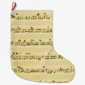 Handgeschriebenes Blatt Musik Song Notes Antique I Großer Weihnachtsstrumpf (Vorderseite)
