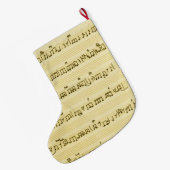 Handgeschriebenes Blatt Musik Song Notes Antique I Großer Weihnachtsstrumpf (Rückseite (Hängend))