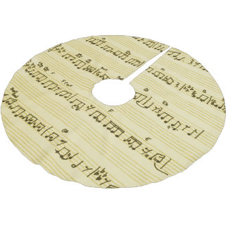 Handgeschriebenes Blatt Musik Song Notes Antique I Polyester Weihnachtsbaumdecke