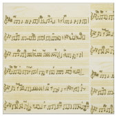 Handgeschriebenes Blatt Musik Song Notes Antique I Stoff (Muster)