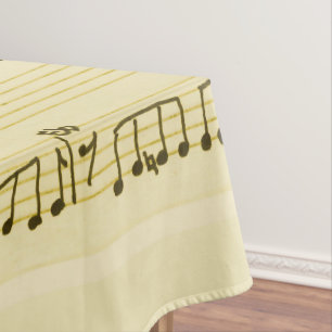 Handgeschriebenes Blatt Musik Song Notes Antique I Tischdecke