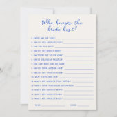 Handgeschriebenes Blau Wer kennt die beste Karte d (Vorderseite)