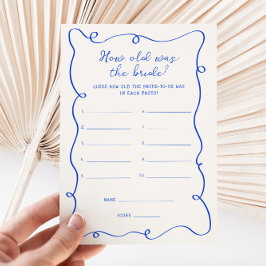 Handgeschriebenes Blau Wie alt war die Brautkarte Einladung