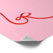 Handgeschriebenes Brautparty in Rosa Willkommen Poster (Ecke)