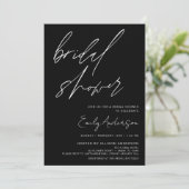 Handgeschriebenes Brautparty Minimalistisch Einladung (Stehend Vorderseite)