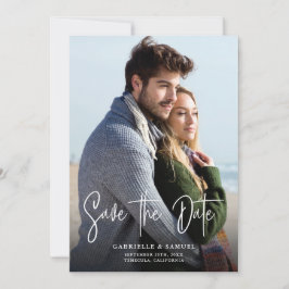 Handgeschriebenes Calligraphy 2-Foto Save the Date